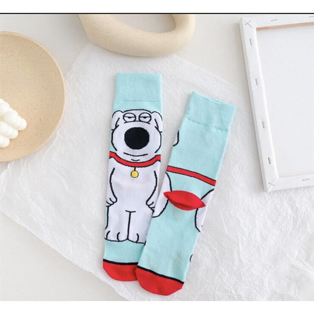 Family Guy Brian Cartoon Crew Socks New